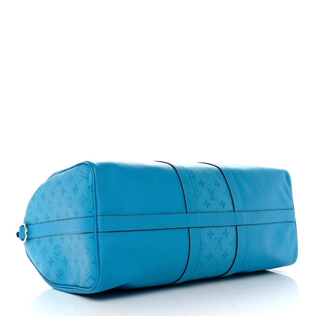 Louis Vuitton Taigarama Keepall Bandouliere 50 Blue Lagoon