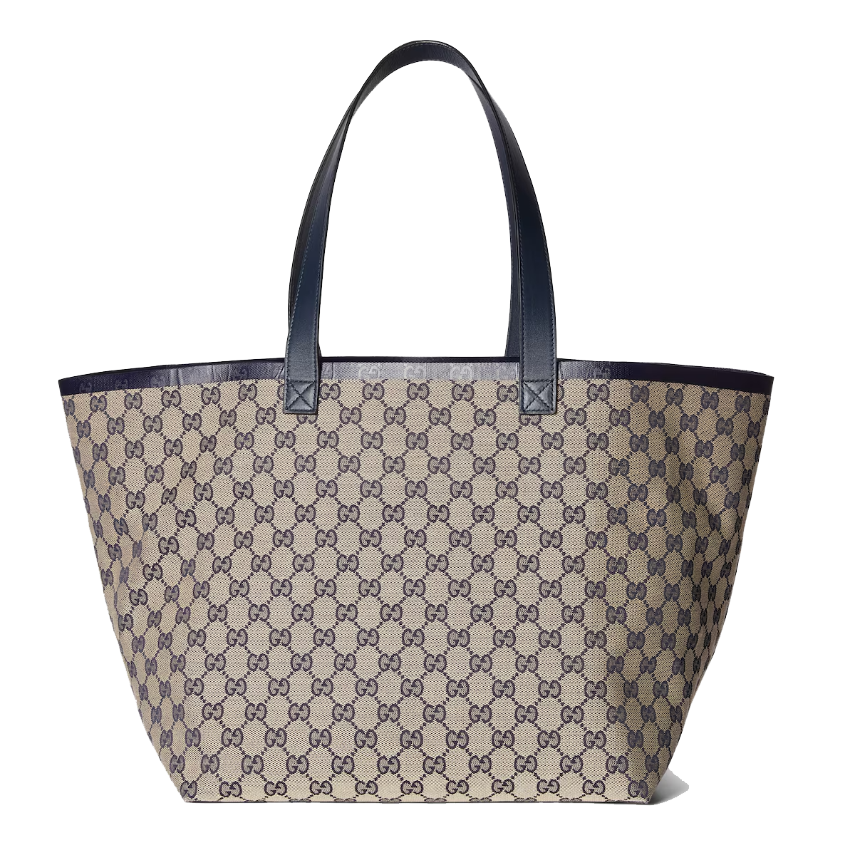 Original GG medium tote bag in beige and blue GG canvas