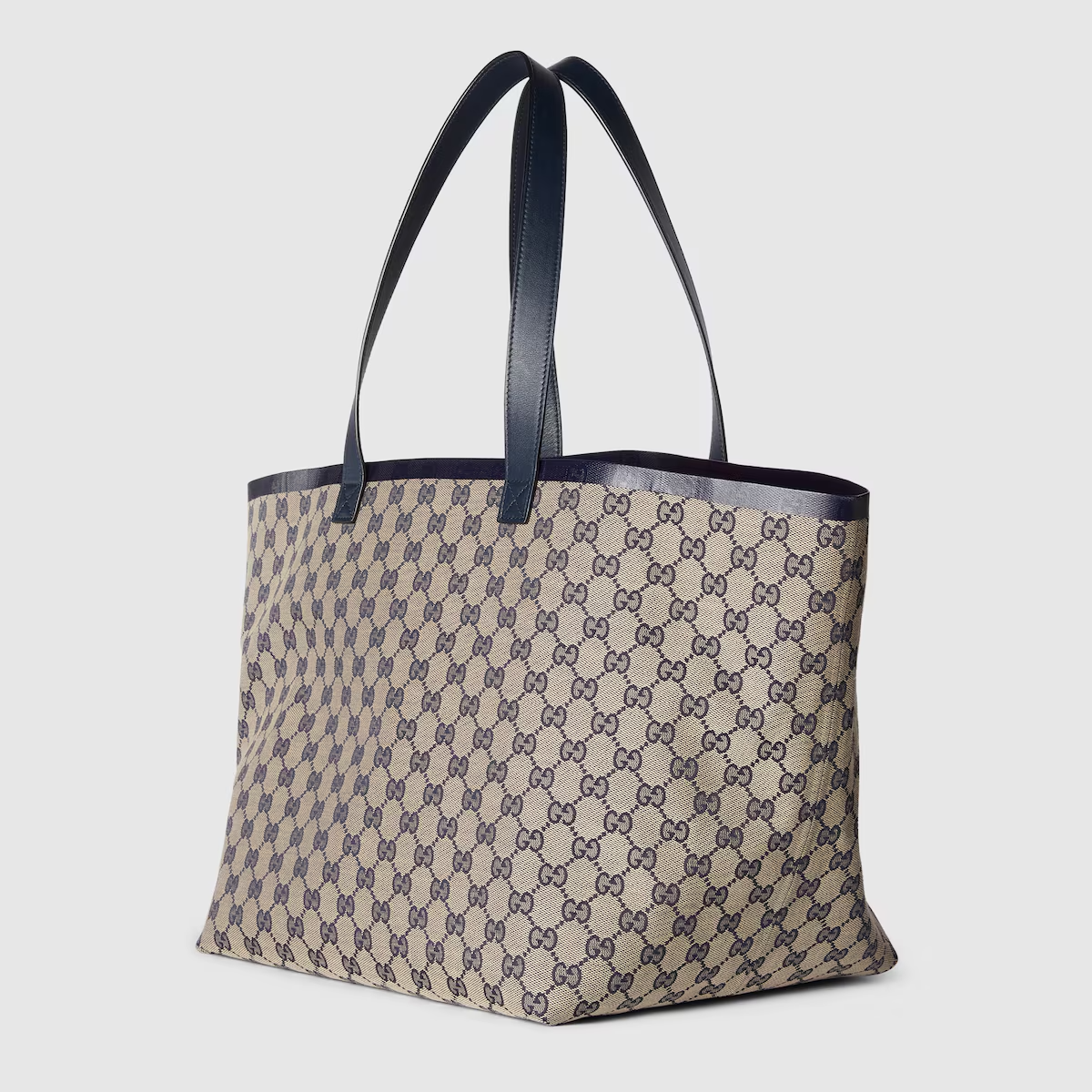 Original GG medium tote bag in beige and blue GG canvas