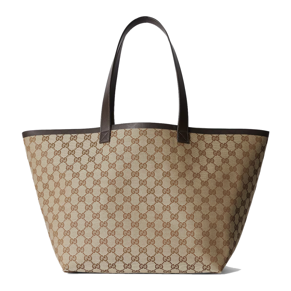 Original GG medium tote bag in beige and ebony GG canvas
