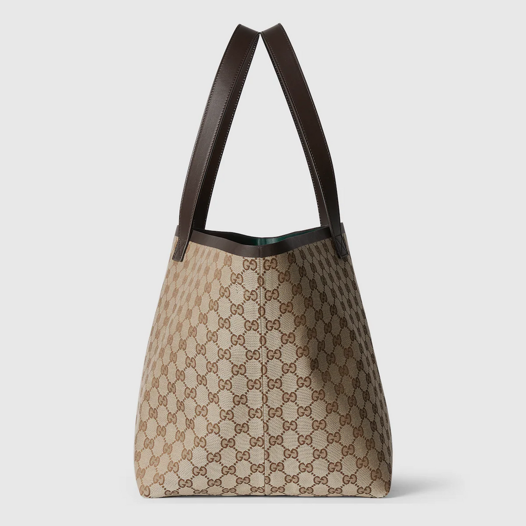 Original GG medium tote bag in beige and ebony GG canvas