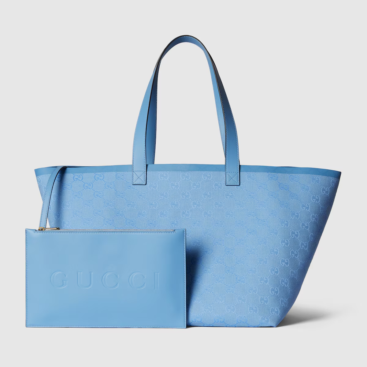 GG medium tote bag in blue GG canvas