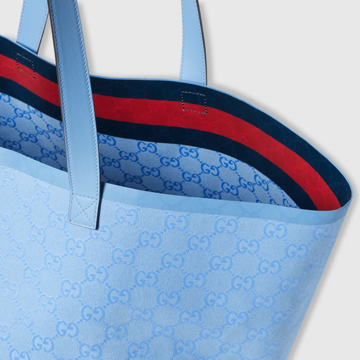 GG medium tote bag in blue GG canvas