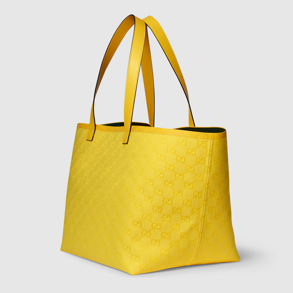 GG medium tote bag in yellow GG canvas