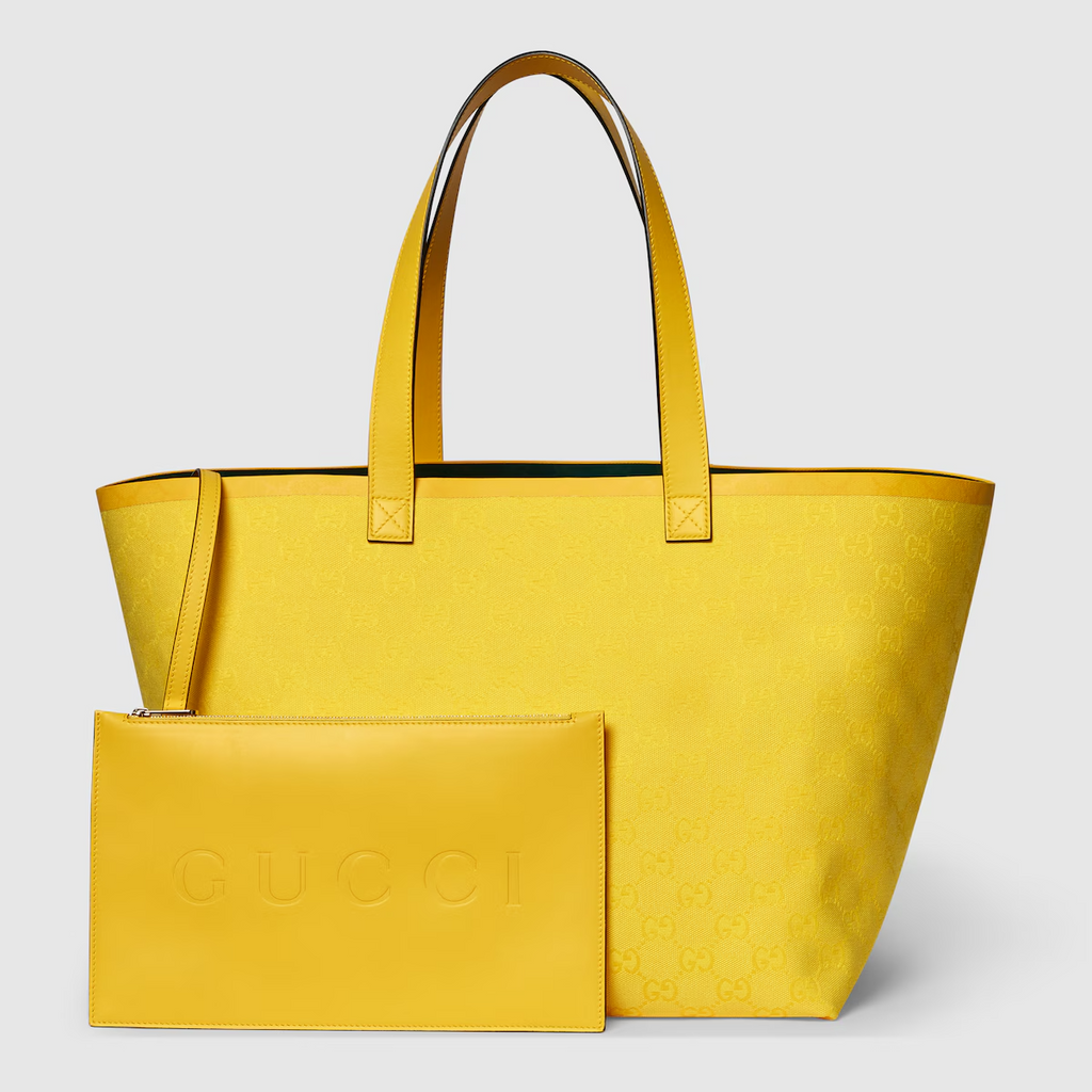 GG medium tote bag in yellow GG canvas