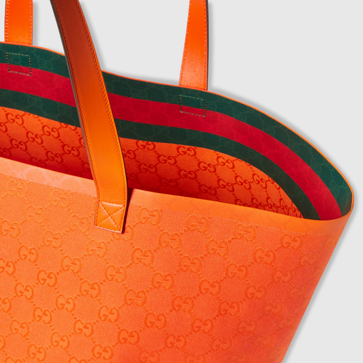 GG medium tote bag in orange GG canvas