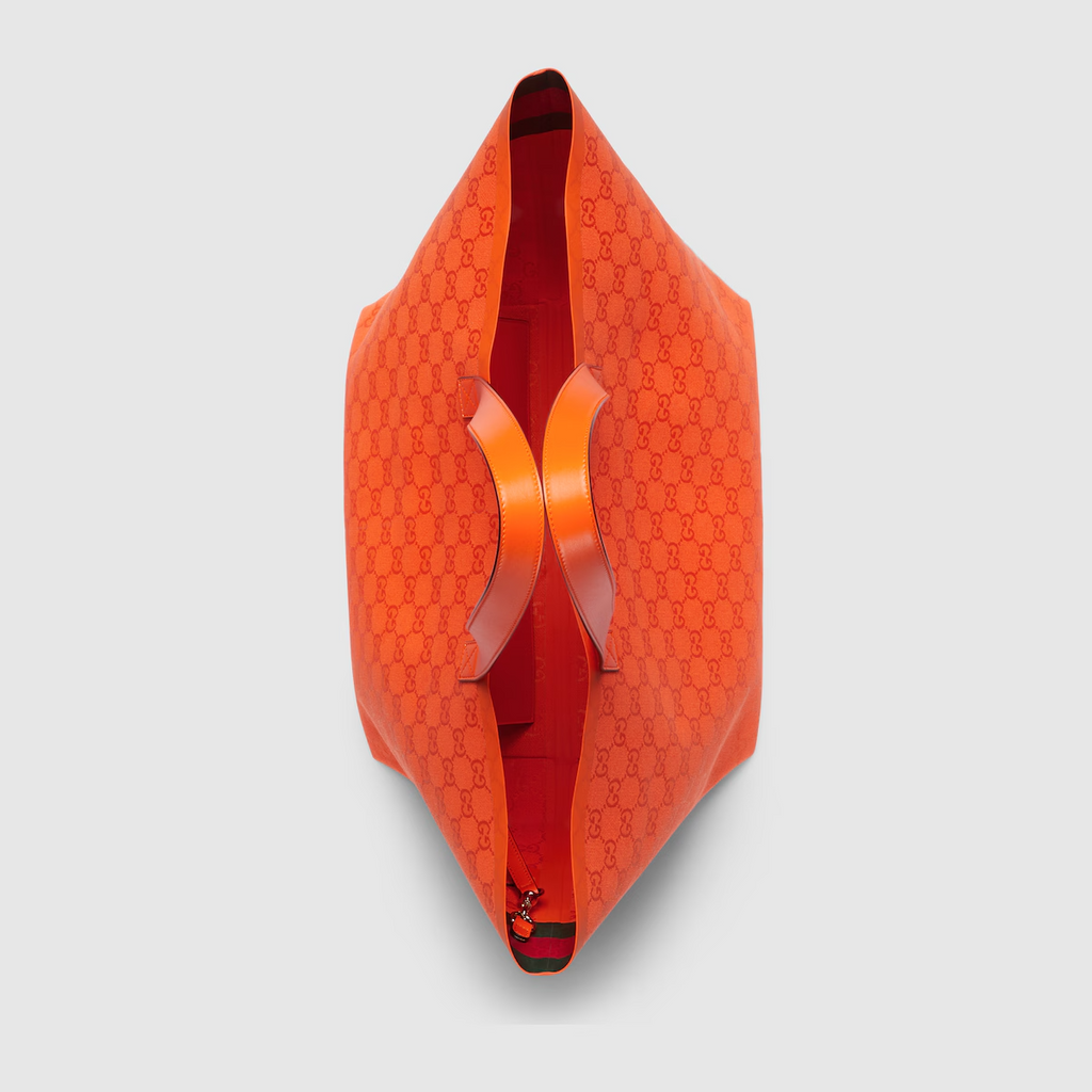 GG medium tote bag in orange GG canvas