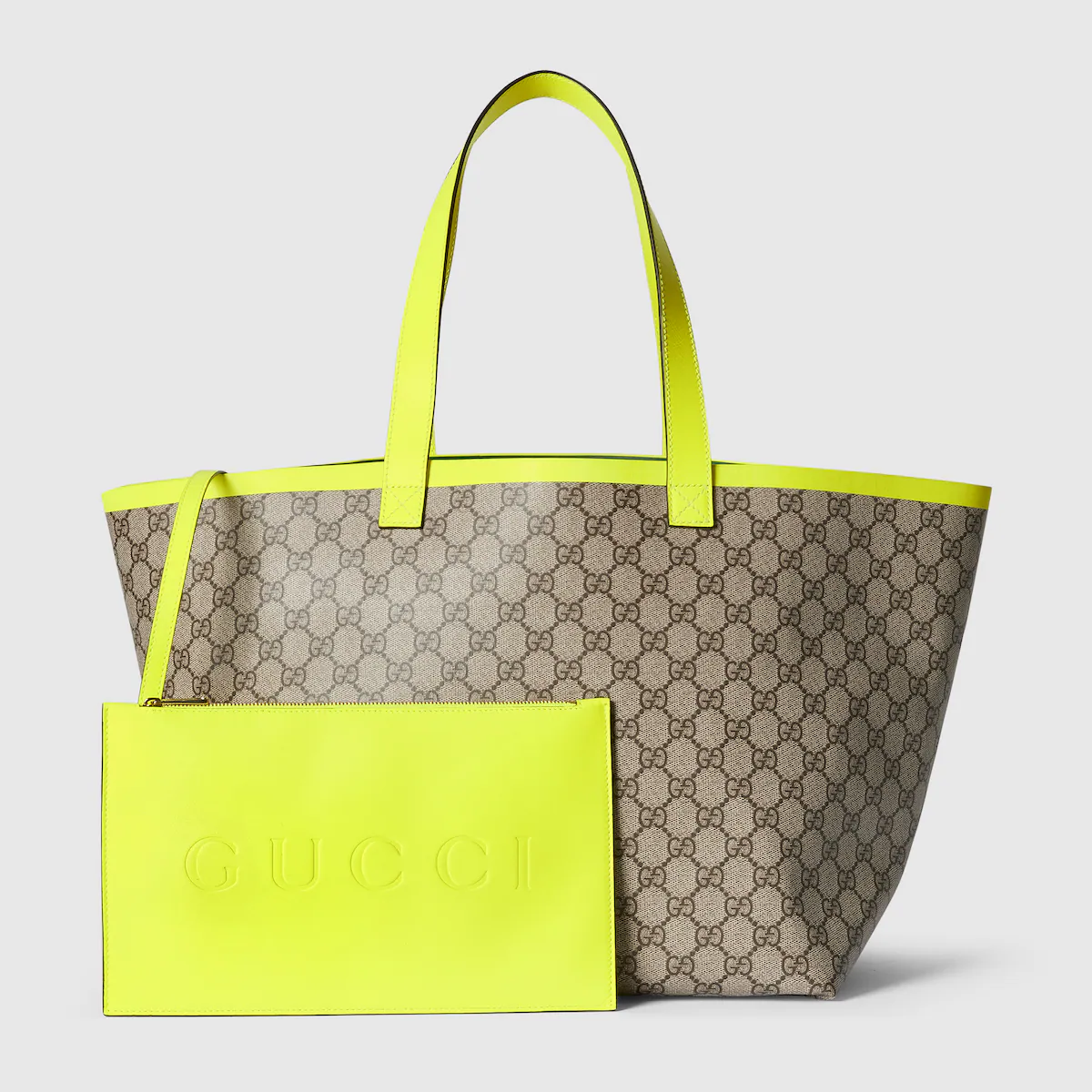 GUCCI Ophidia GG medium tote bag in beige and ebony GG Supreme