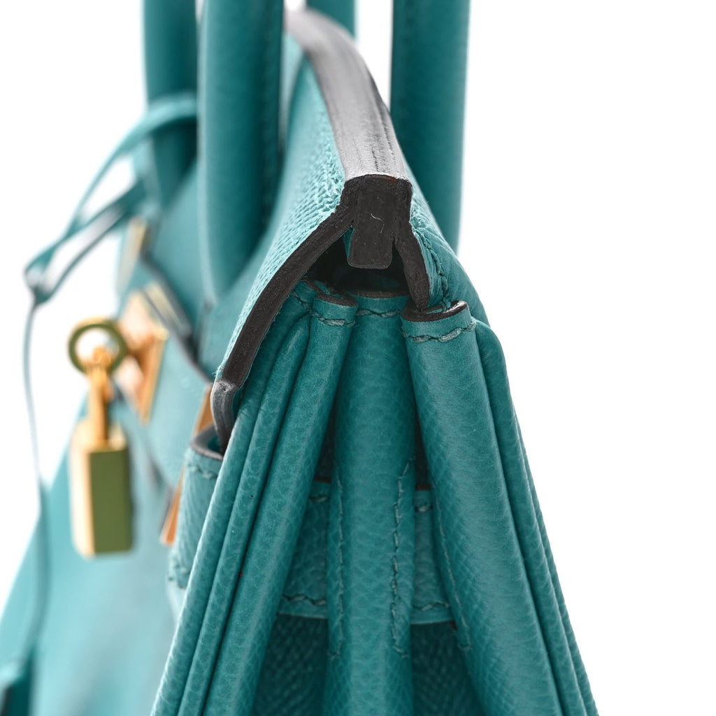 HERMES Epsom Horseshoe Birkin 30 Bleu Paon