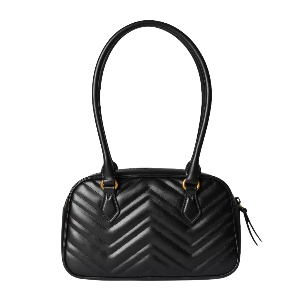 GG Marmont small top handle bag in black leather