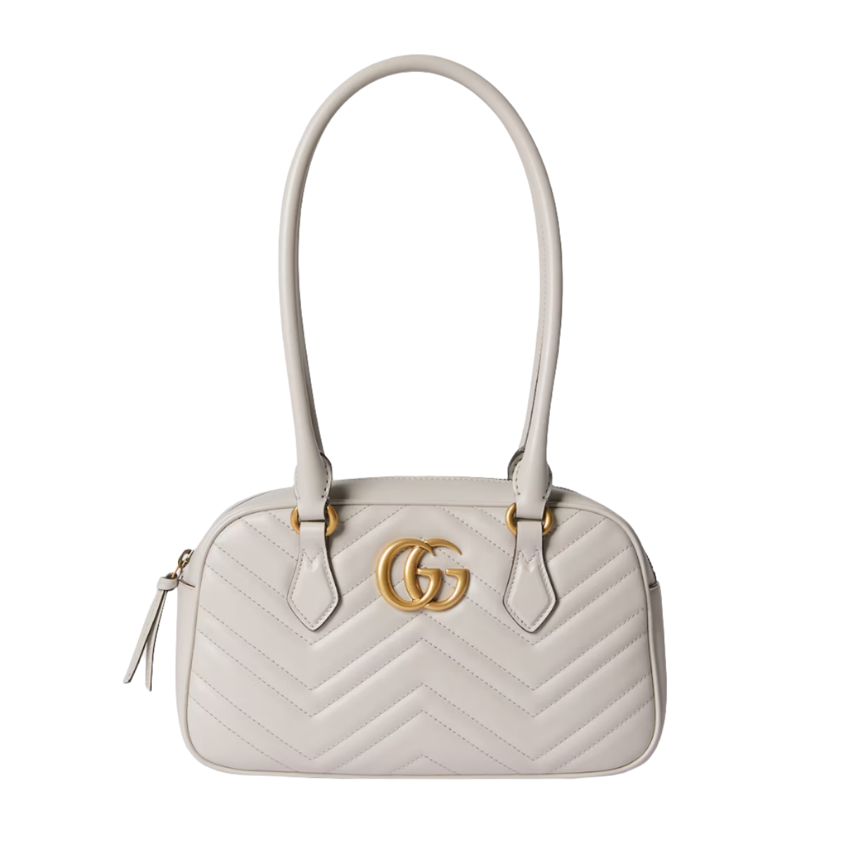 GG Marmont small top handle bag in white leather