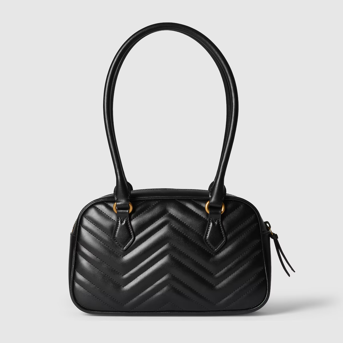 GG Marmont small top handle bag in black leather