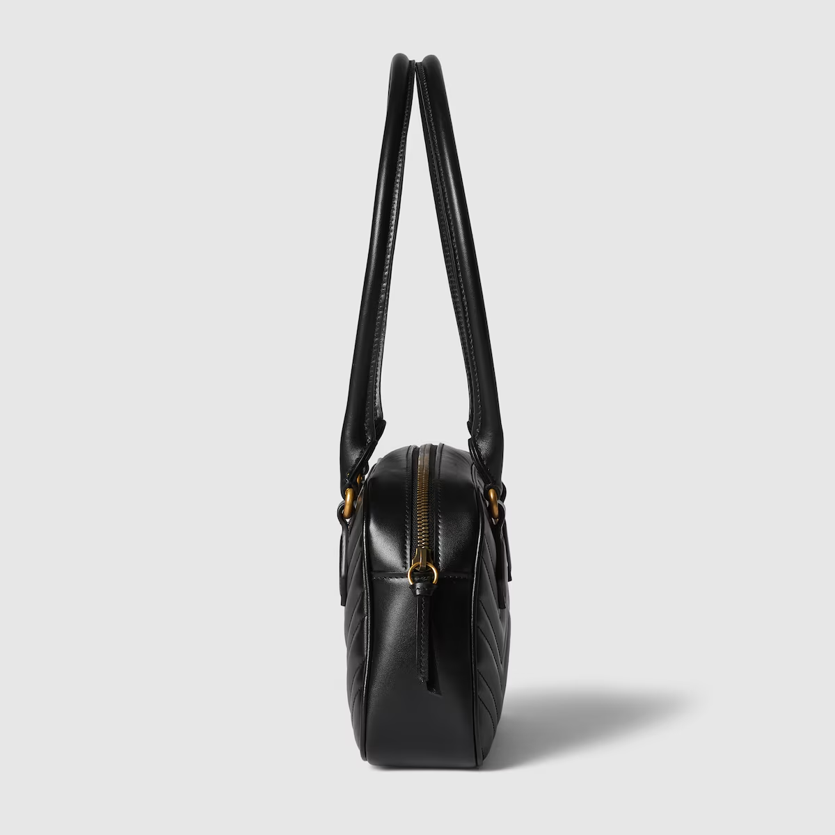 GG Marmont small top handle bag in black leather