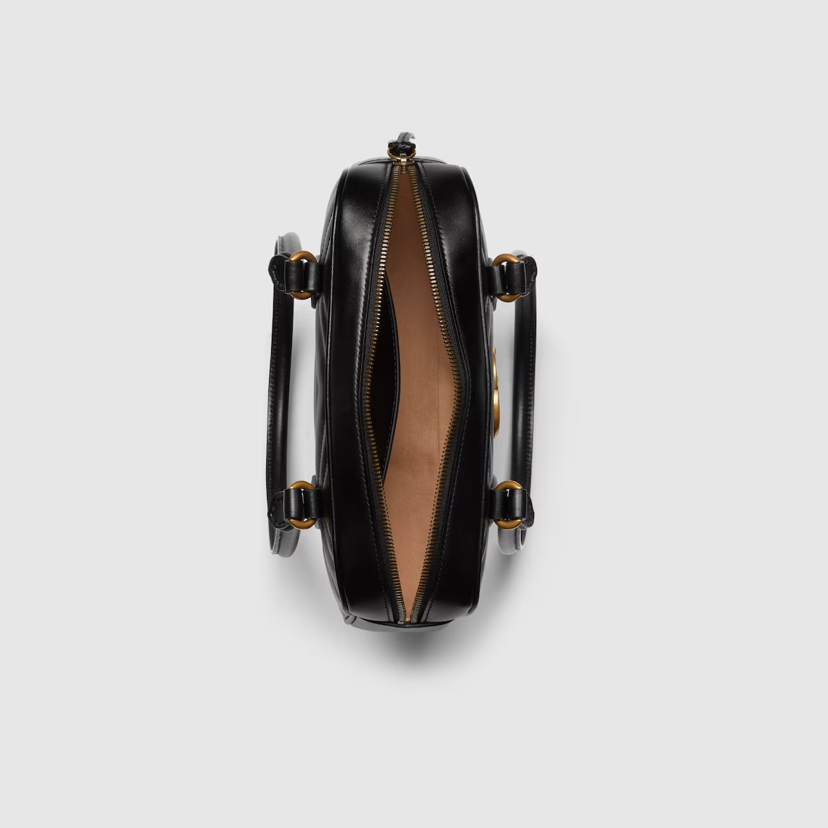 GG Marmont small top handle bag in black leather