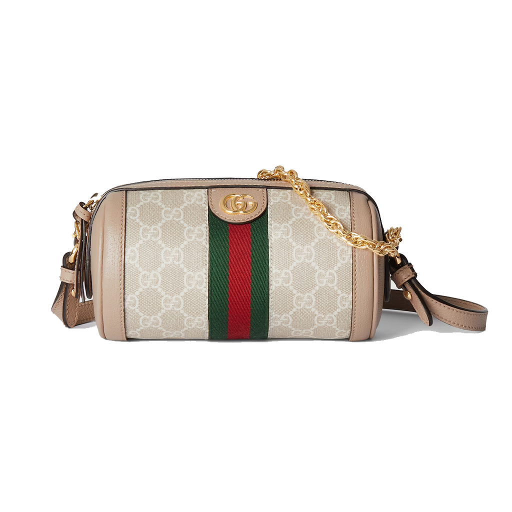 Ophidia mini shoulder bag in beige and white Supreme