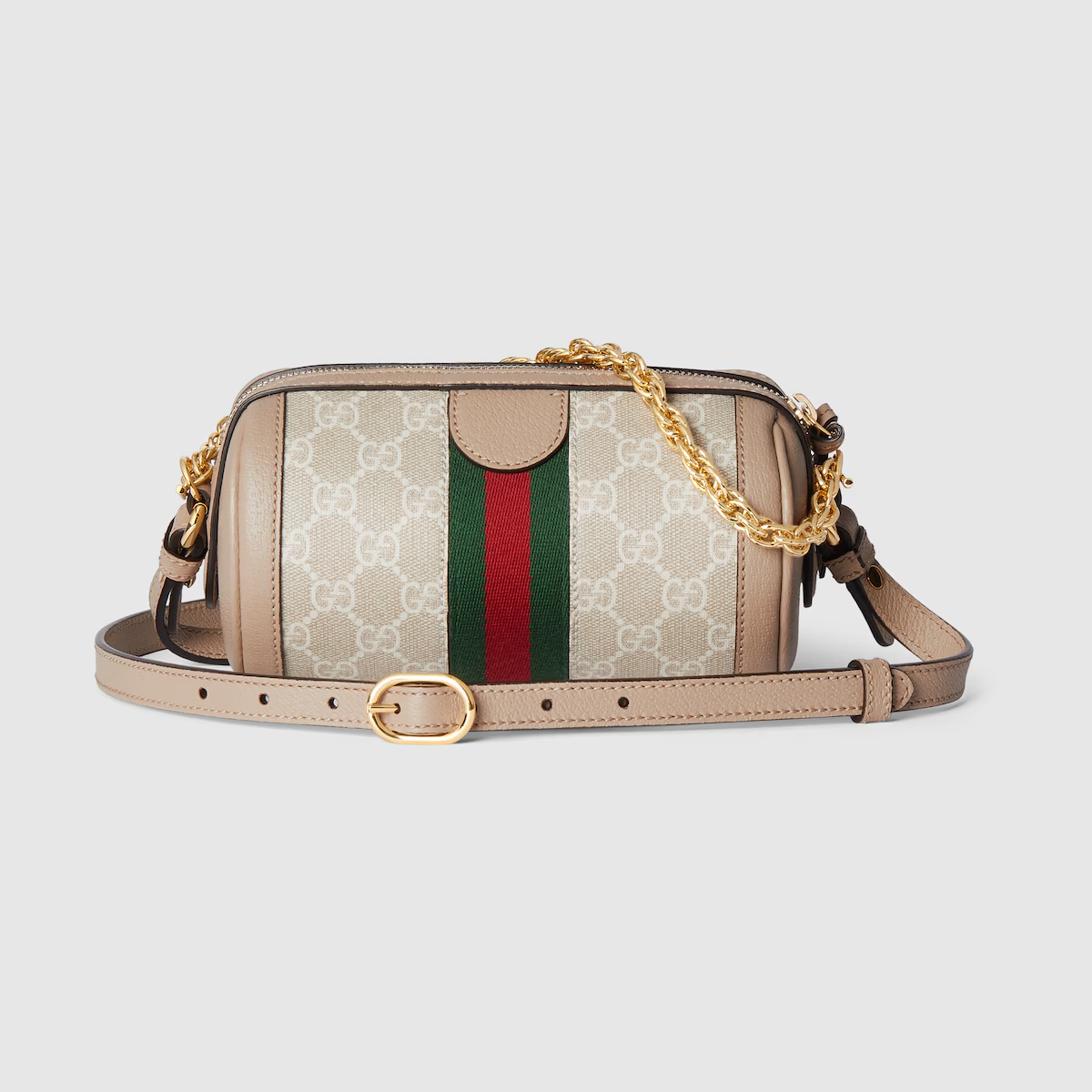 Ophidia mini shoulder bag in beige and white Supreme