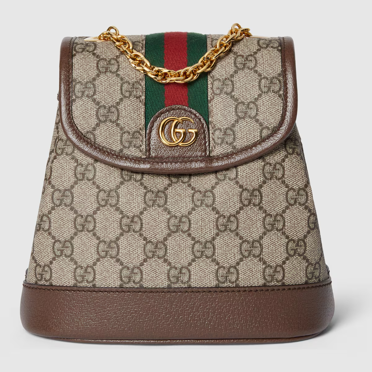 GUCCI Ophidia mini backpack in beige and ebony Supreme