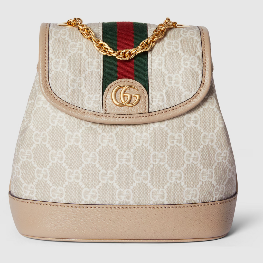 GUCCI Ophidia mini backpack in beige and white GG Supreme