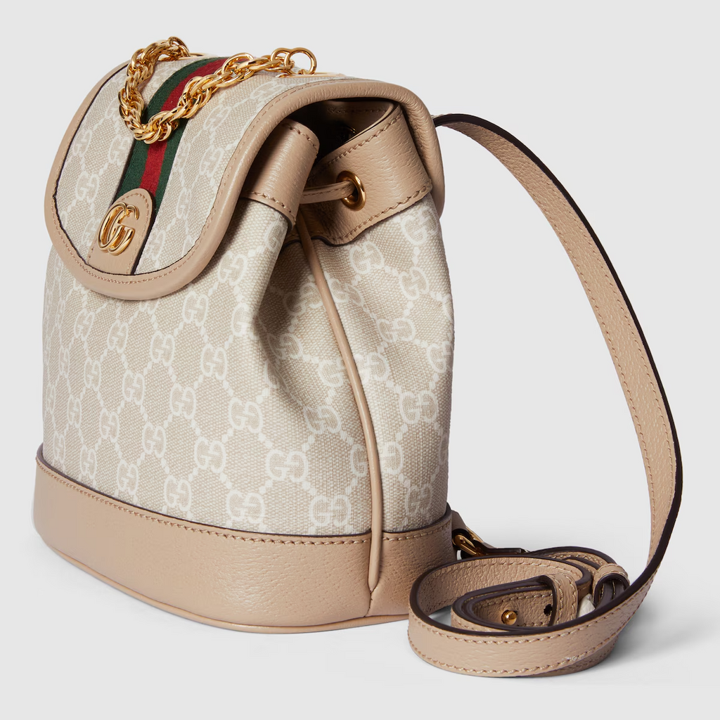 GUCCI Ophidia mini backpack in beige and white GG Supreme