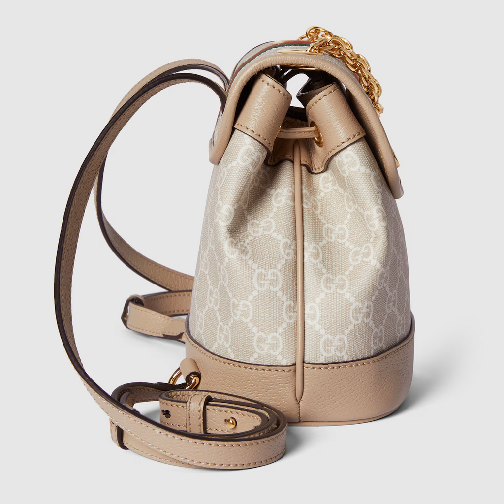 GUCCI Ophidia mini backpack in beige and white GG Supreme