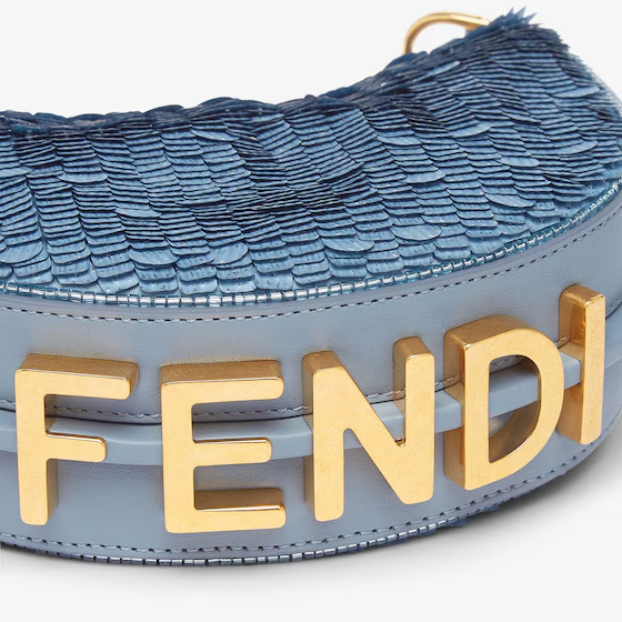 Fendi Nano Fendigraphy - Blue sequin charm