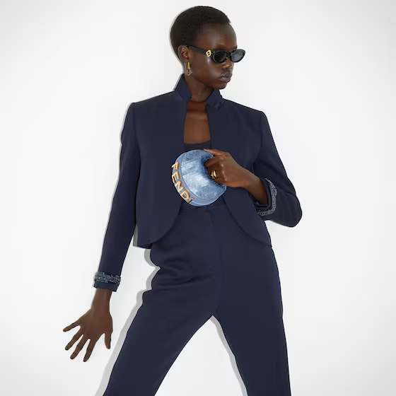 Fendi Nano Fendigraphy - Blue sequin charm