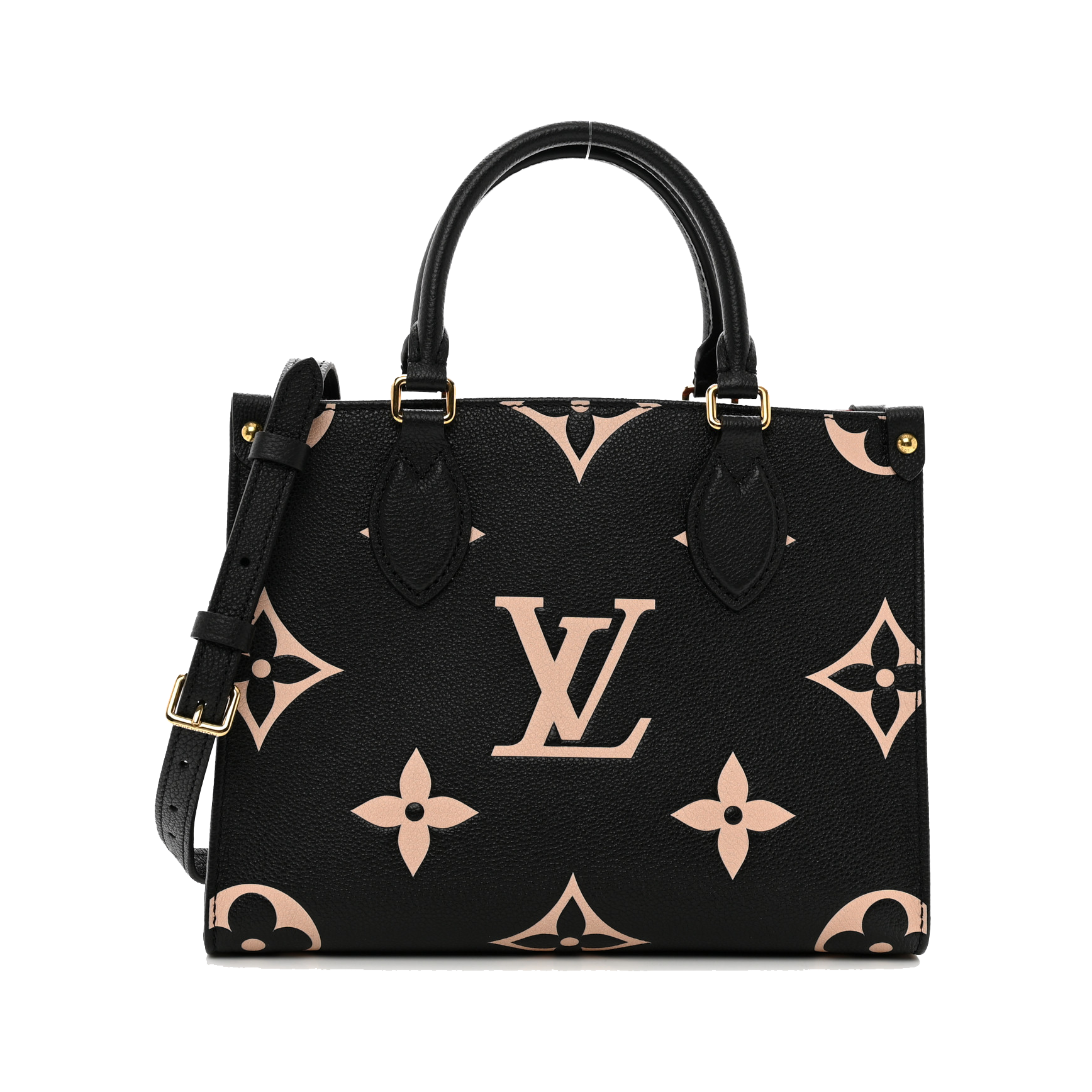 LOUIS VUITTON EMPREINTE MONOGRAM GIANT ONTHEGO PM BLACK BEIGE