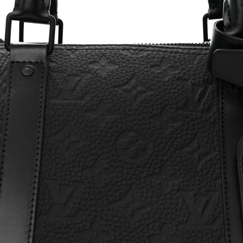 LOUIS VUITTON TAURILLON MONOGRAM KEEPALL BANDOULIERE 50 BLACK