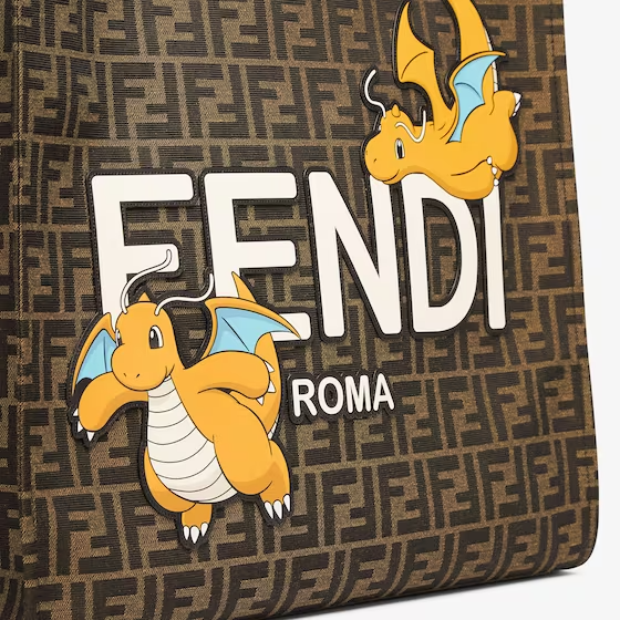Fendi Shopper - FENDI x FRGMT x POK_MON brown FF fabric bag