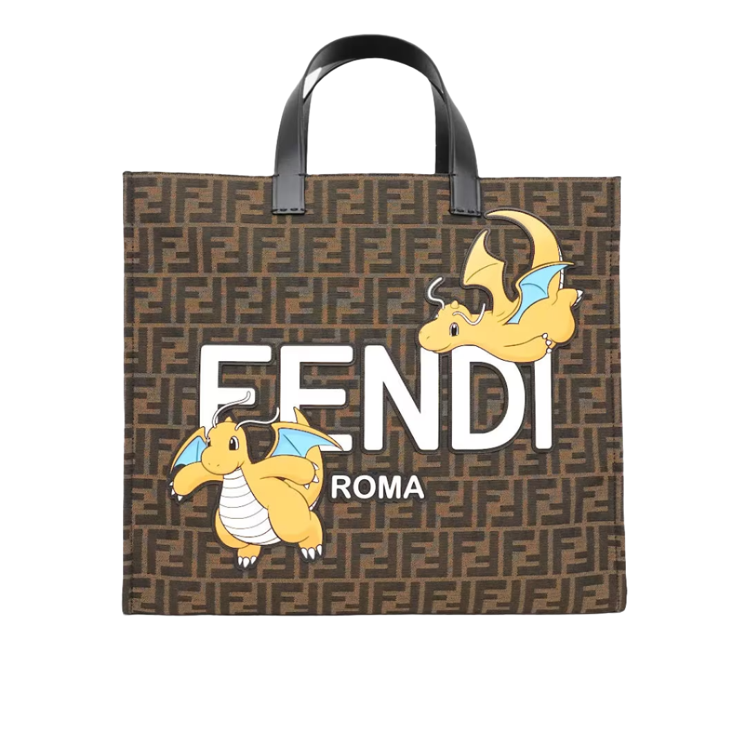 Fendi Shopper - FENDI x FRGMT x POK_MON brown FF fabric bag