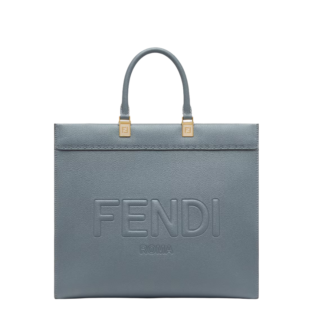Fendi Sunshine Medium - Blue leather shopper