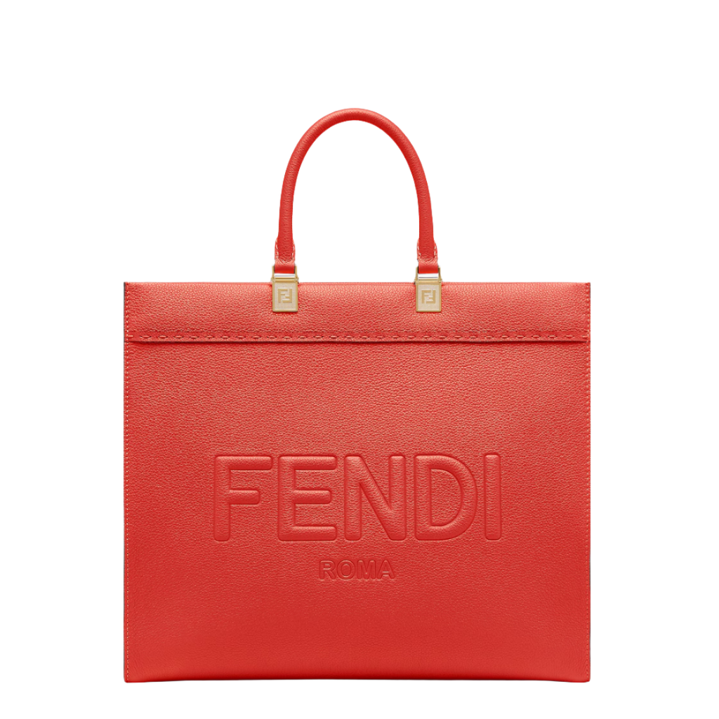 Fendi Sunshine Medium - Red leather shopper