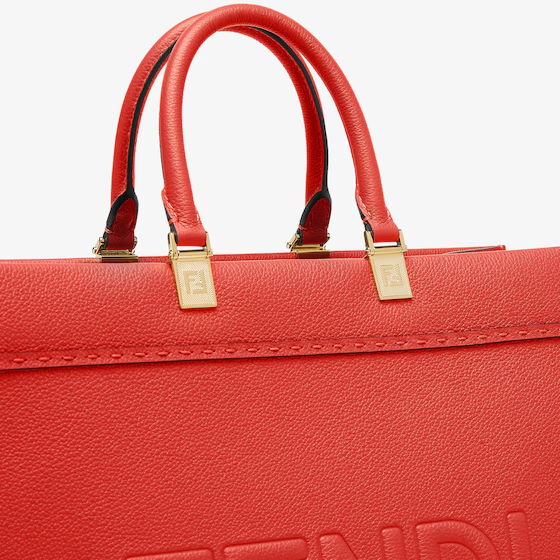 Fendi Sunshine Medium - Red leather shopper