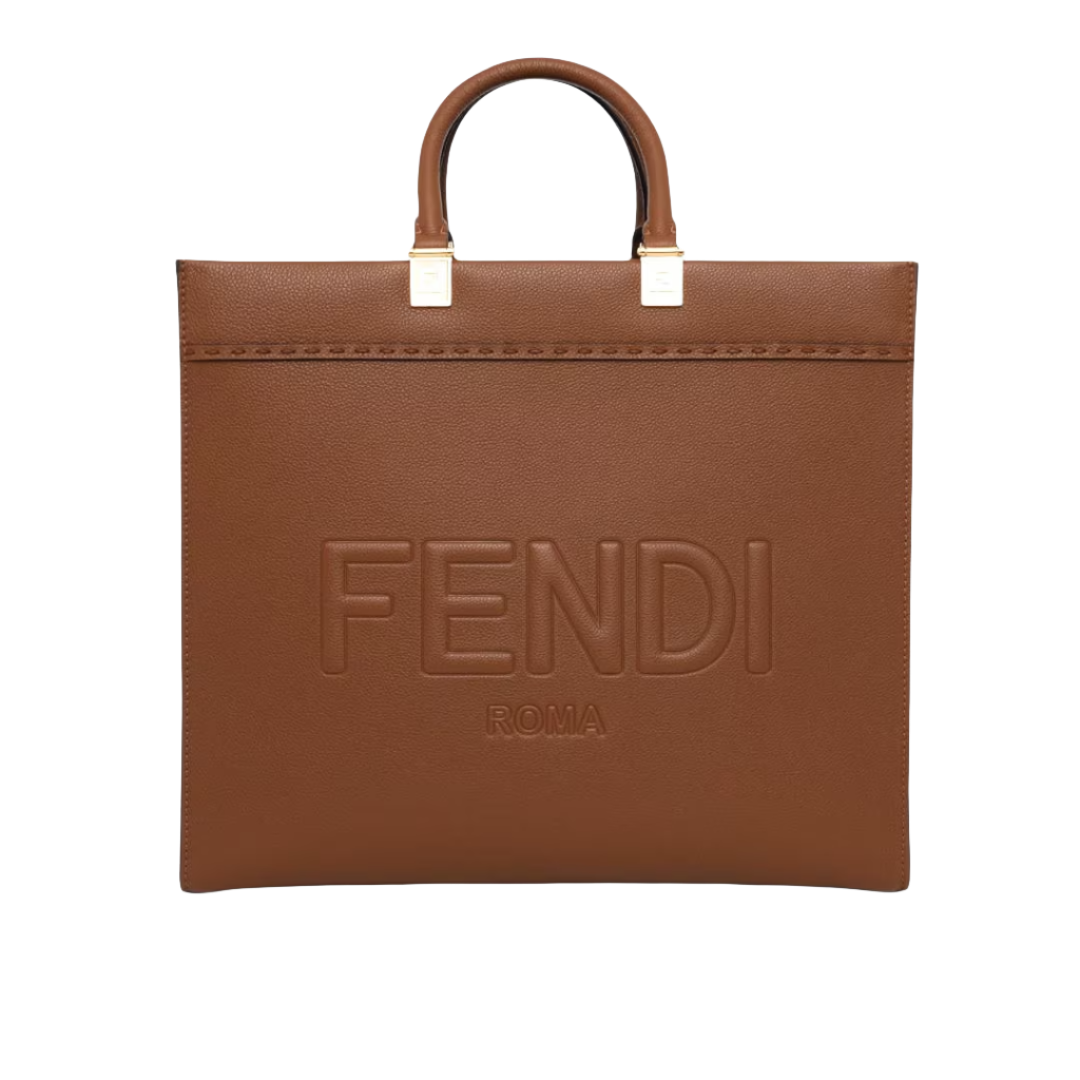 Fendi Sunshine Medium - Brown leather shopper