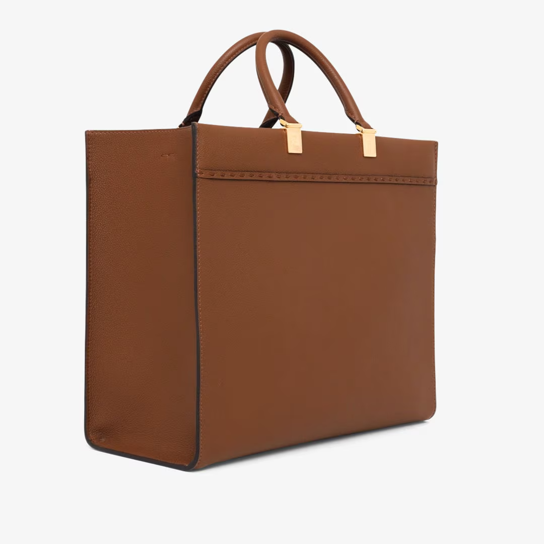 Fendi Sunshine Medium - Brown leather shopper