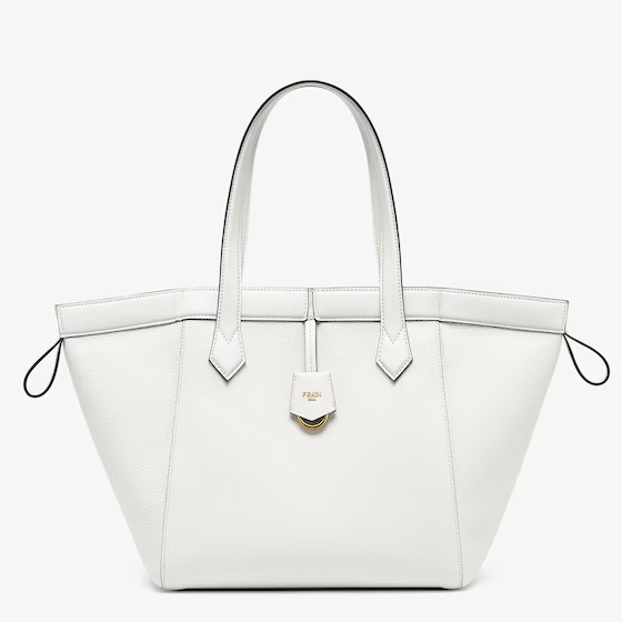 Fendi Origami Medium - White leather bag that can be transformed
