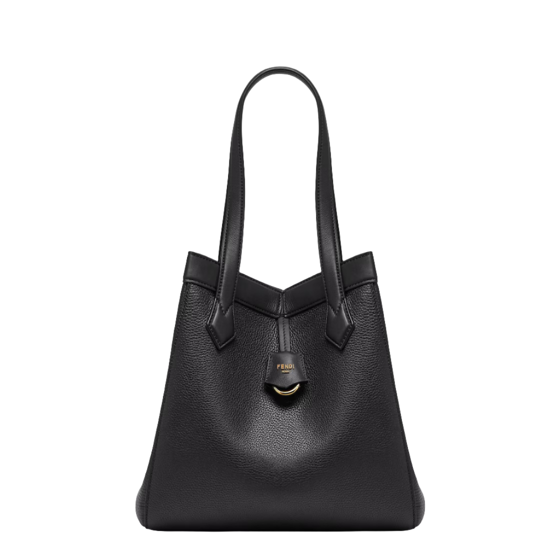 Fendi Origami Medium - Black leather bag that can be transformed