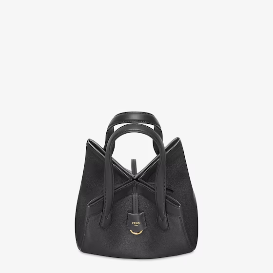 Fendi Origami Medium - Black leather bag that can be transformed