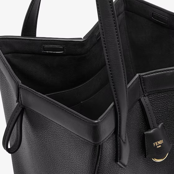 Fendi Origami Medium - Black leather bag that can be transformed