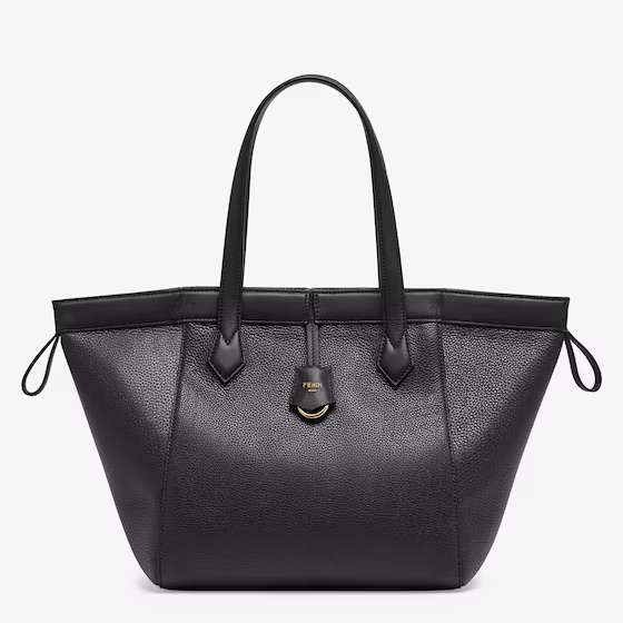 Fendi Origami Medium - Black leather bag that can be transformed