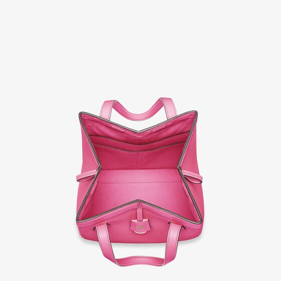 Fendi Origami Medium - Fuchsia leather bag that can be transformed