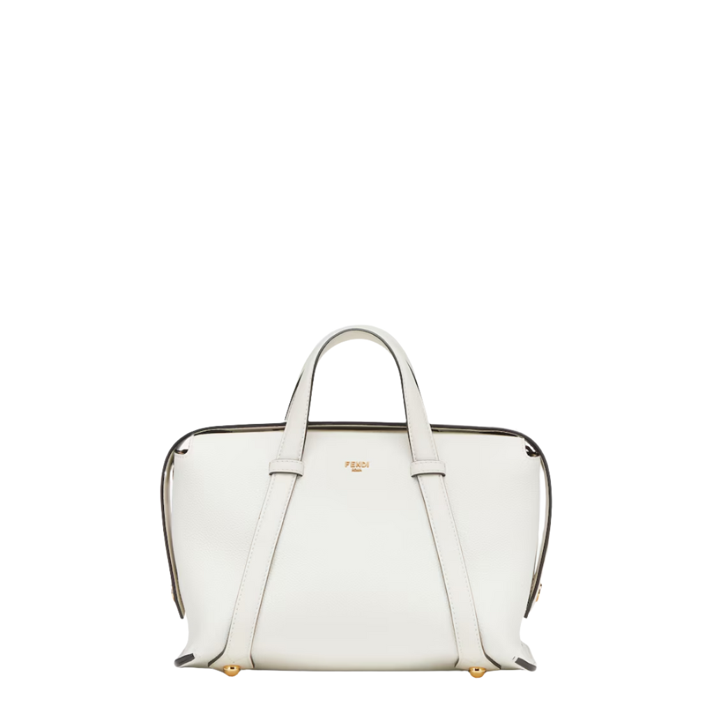 Fendi Boston 365 - Bag in ice white leather