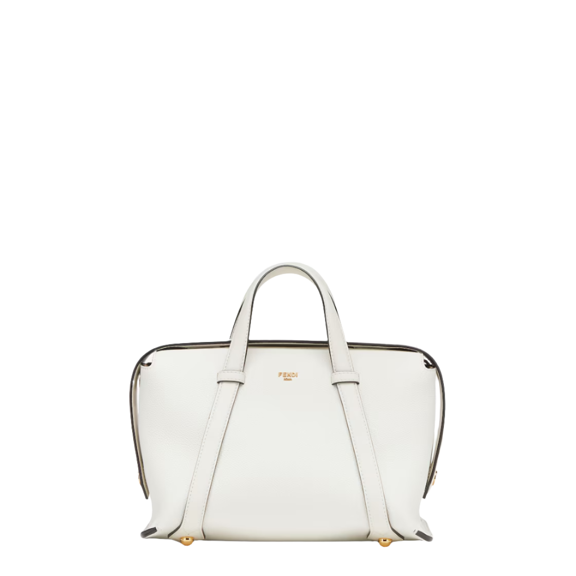 Fendi Boston 365 - Bag in ice white leather