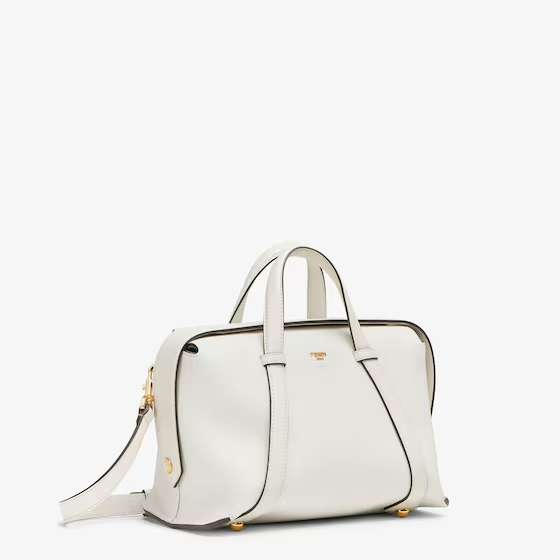 Fendi Boston 365 - Bag in ice white leather