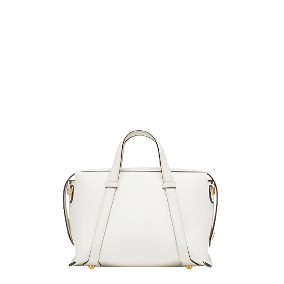 Fendi Boston 365 - Bag in ice white leather