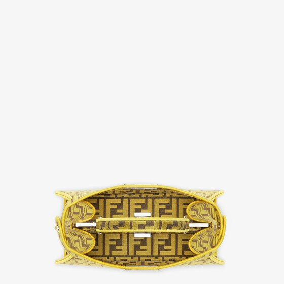 Fendi Peekaboo ISeeU Small - Fendi x FRGMT yellow FF fabric bag