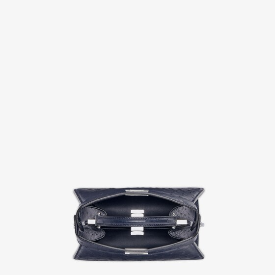 Fendi Peekaboo ISeeU Petite - Midnight blue ostrich leather bag