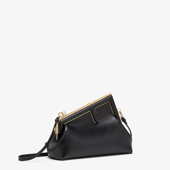 Fendi First Small - Black nappa leather bag