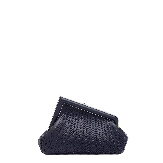 Fendi First Small - Midnight blue woven leather bag Super master