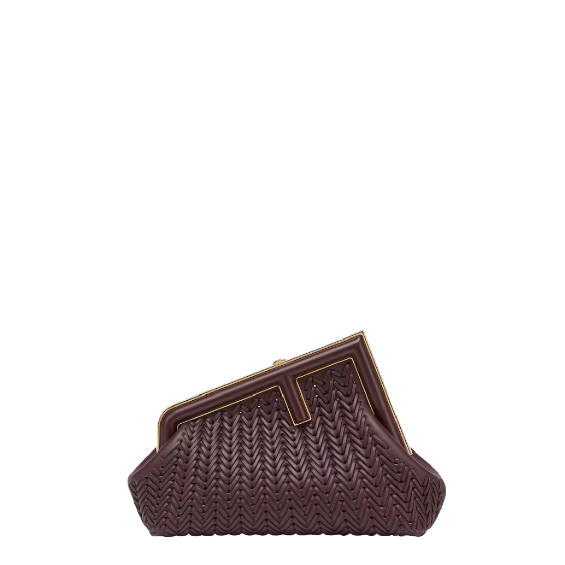 Fendi First Small - Burgundy braided leather bag Super master